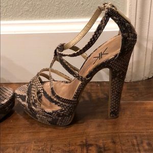 Kardashian kollection python print high heels
